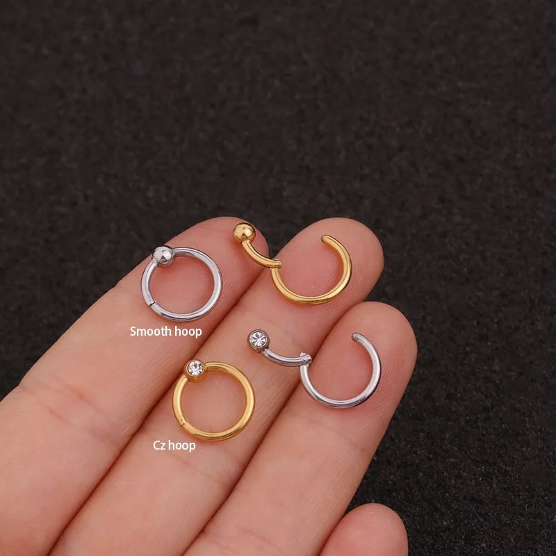 1PC Cz Hoop Cartilage Earring Helix Tragus Daith Conch Rook Snug Helix Tragus Ear Piercing Jewelry