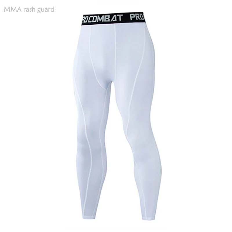 White Men\'s Running Tights Basketball Compression Leggings Summer Gyms Workout Quick dry Sweat Jogging skin care  tracksuit 4xl