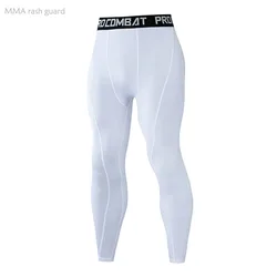 White Men's Running Tights Basketball Compression Leggings Summer Gyms Workout Quick dry Sweat Jogging skin care  tracksuit 4xl