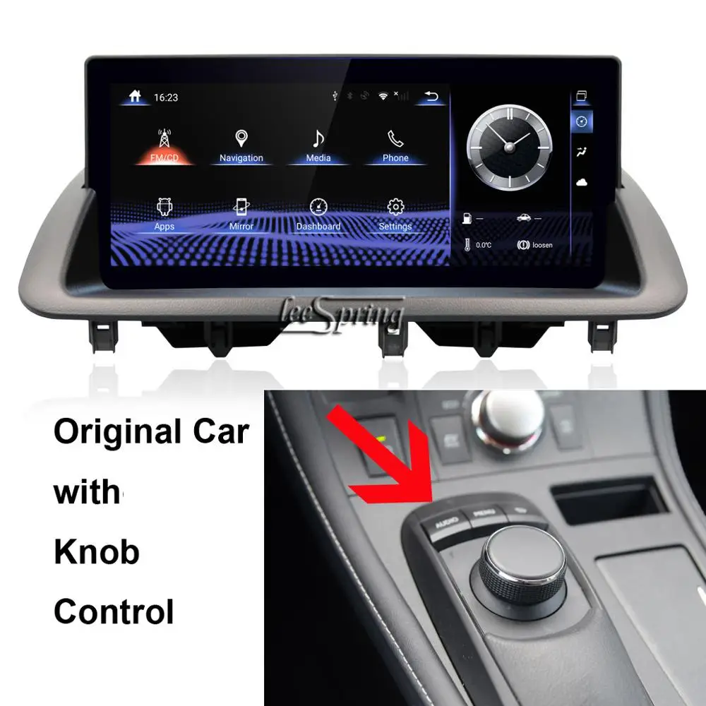 10.25 inch Android 10.0 Upgraded Original Car Screen multimedia Player for LEXUS CT200 (2011-17 Original with 7inch screen&Knob)