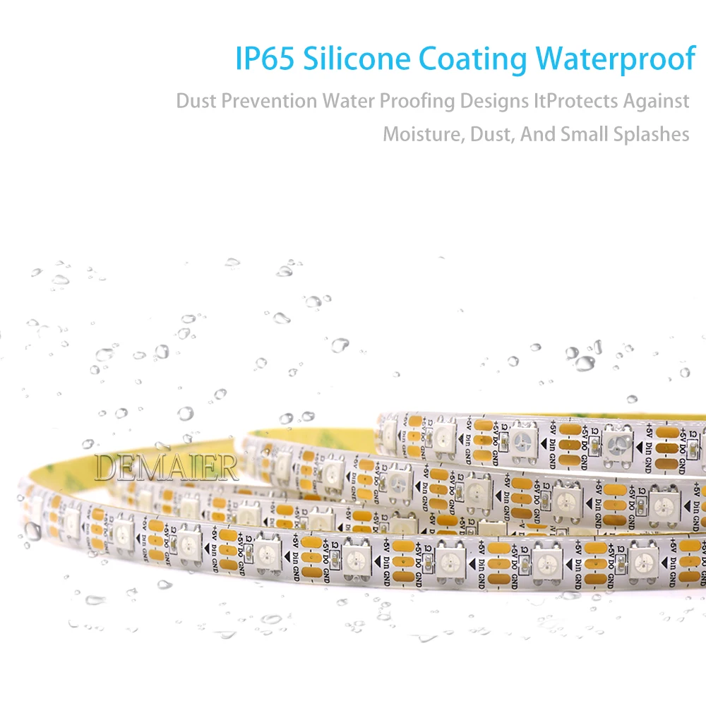 1m/2m/4m/5m DC5V WS2812B WS2812 Led Streifen,30/60/144 pixel/leds/m schwarz/Weiß PCB Wasserdicht IP30/65/67 IC WS2812 Adressierb