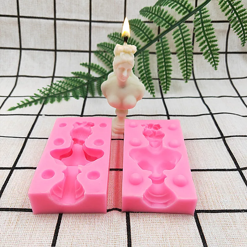 Ancient Character Goddness Venus Candle Mold Cake Decor Candy Chocolate Mould