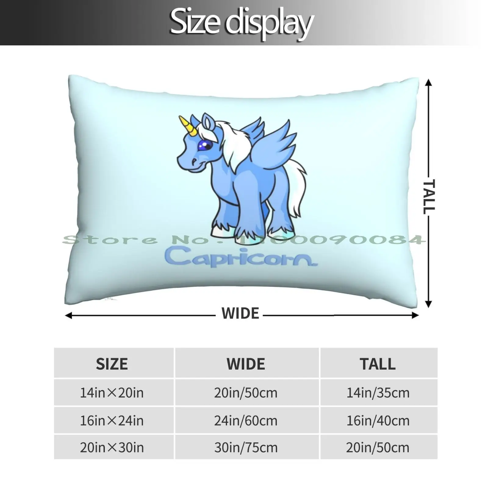 Neopets Uni Capricorn Pillow Case 20x30 50*75 Sofa Bedroom Bull Terrier Mom Bull Terrier Dad Bull Terrier Dog Breed Bull