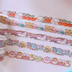 Ruban adhésif décoratif japonais en forme de chat mignon et rétro Kawaii lapin, washi tape pour journal intime, autocollant de scrapbooking, papeterie scolaire, DIY bricolage