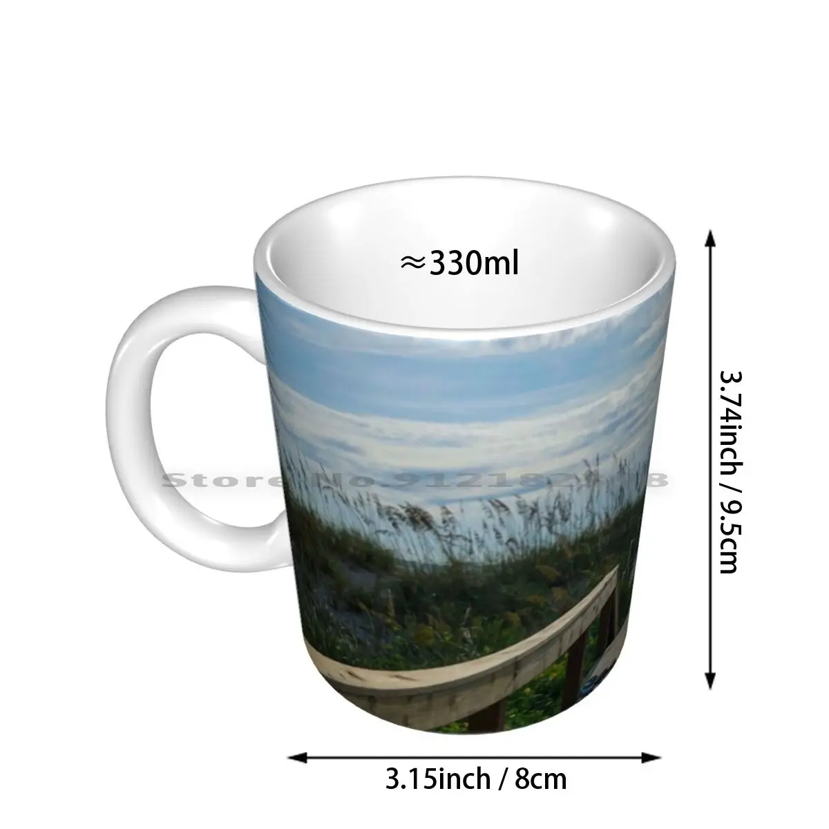 Beach Board Walk Ceramic Mugs Coffee Cups Milk Tea Mug Beach Board Walk Beach Board Walk Keana Keana Skye Sea Ocean Sand Dunes