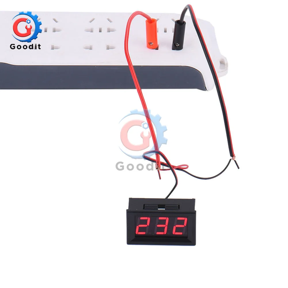 0.56 inch Mini Digital Voltmeter DC 4.5V to 30V AC 70V to 500V Voltage Panel Meter For 6V 12V Electromobile Motorcycle Car