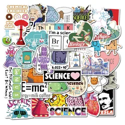 Pegatinas decorativas de grafiti para niños, juguetes de papelería de la serie de laboratorio de ciencia para niños, 10/30/50 piezas, venta al por mayor