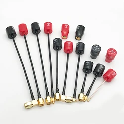 Novo lollipop 4 menor e mais leve 5.8g 2.5dbi ganho rhcp antena sma RP-SMA mmcx ufl conector para rc fpv corrida zangão modelo