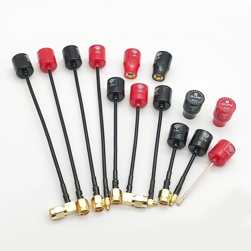 Nowa antena Lollipop 4 Smaller and lighter 5.8G 2.5dBi Gain RHCP Antenna SMA RP-SMA MMCX UFL Connector For RC FPV Racing Drone Model