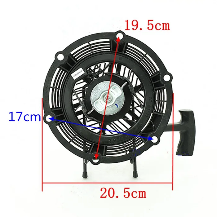 Repeteerstarter for Weibang Loncin IP170 1P70FA LC1P70 1P75 196CC motor motor grasmaaier pull start rewind lente touw handvat [Gereedschappen en accessoires