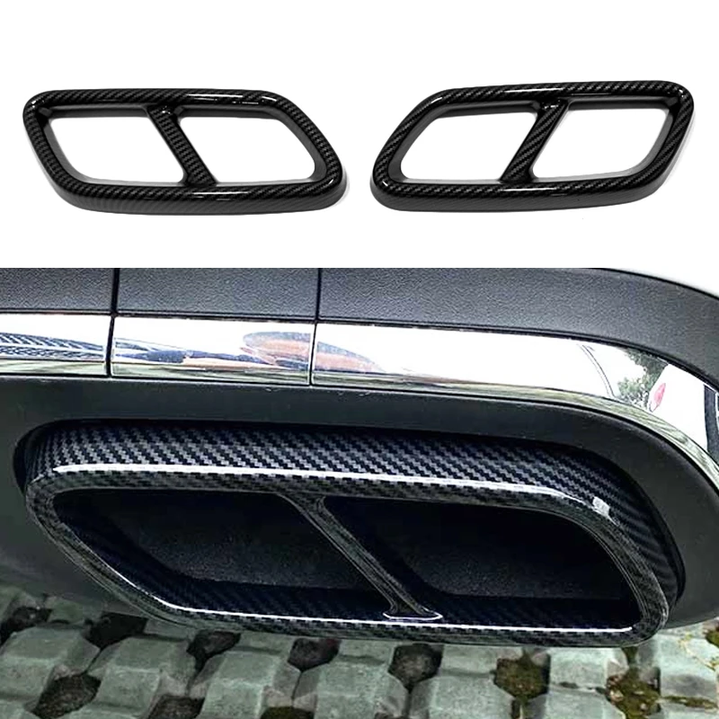 

For Mercedes Benz C Class W206 Coupe 2021 2022 Car Tail Throat Muffler Exhaust Cover ABS Trim Car styling Accessories