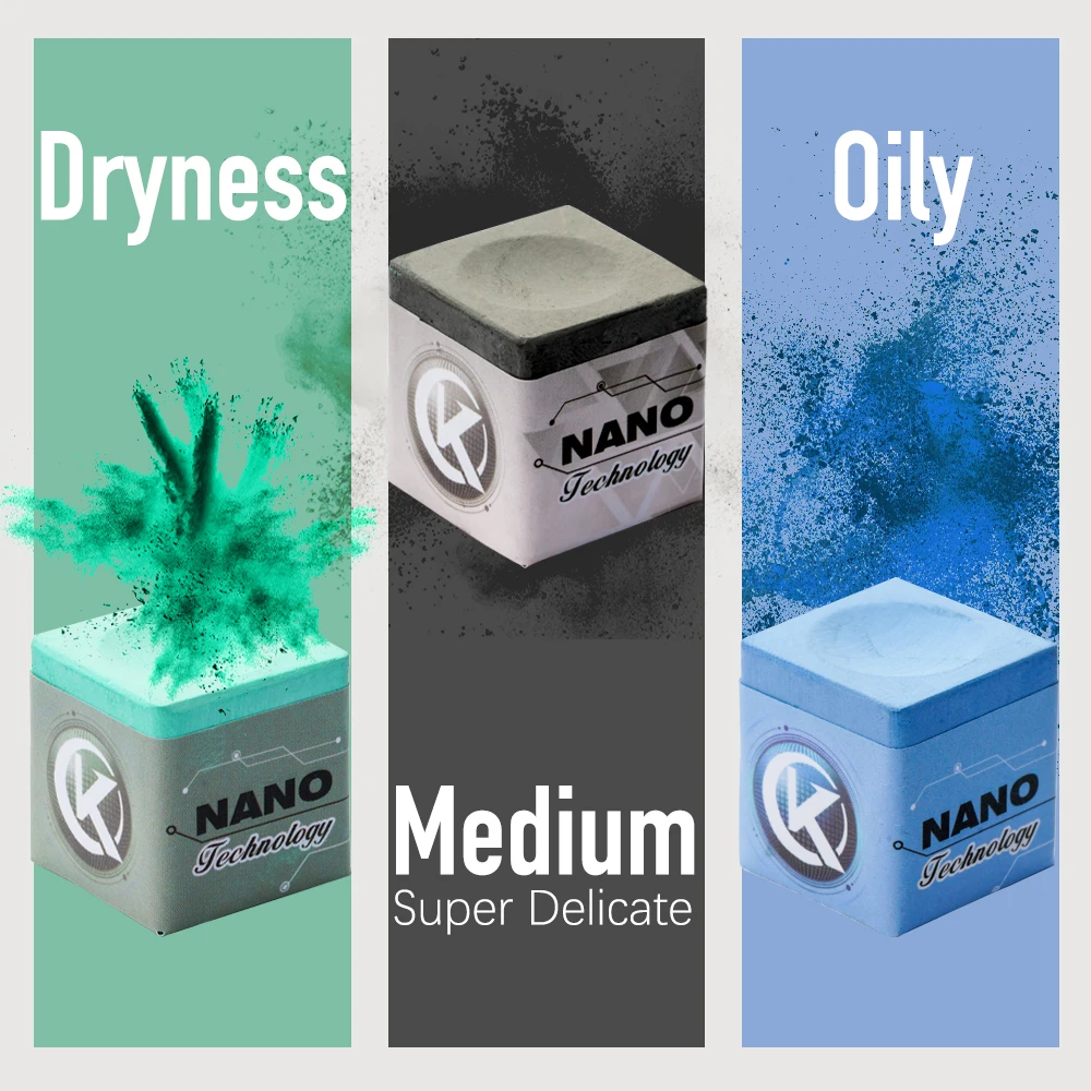 KONLLEN NANO Technology Gessetti da biliardo Medio/Grassa/Alta stecca da biliardo Gesso Snooker Carom Gesso Accessori da biliardo