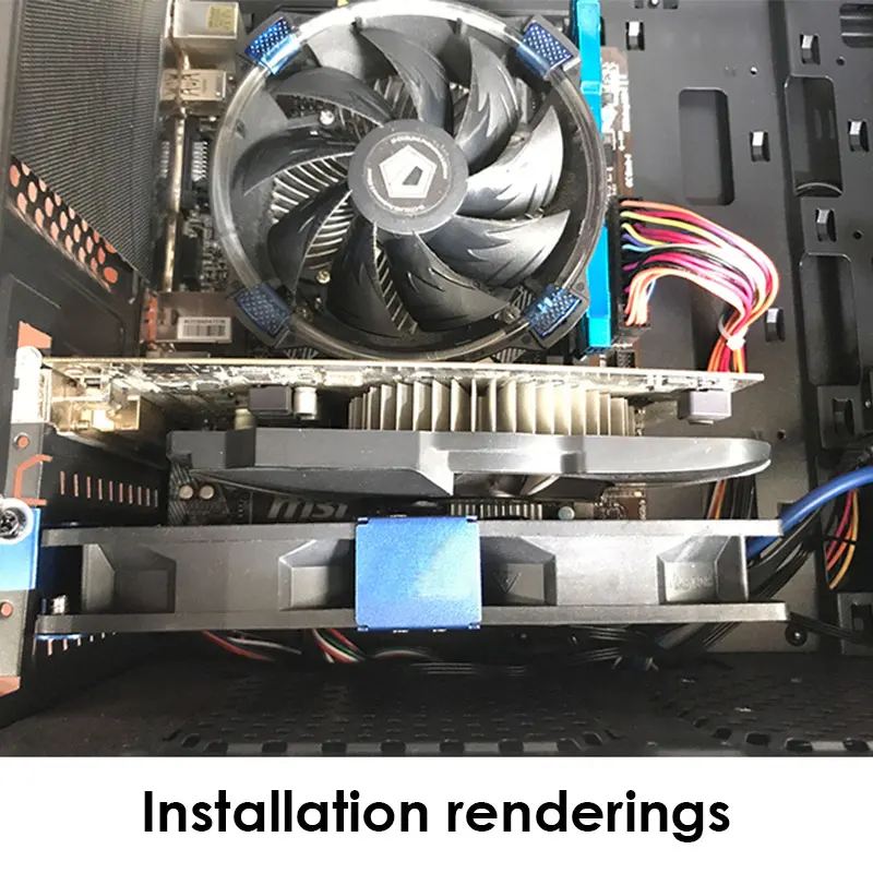 Dual Fans Mount Rack Cooling Heatsink PCI Slot Bracket support 90MM/120MM Fan For Graphics Video Car Mount Cooling Fan Bracket