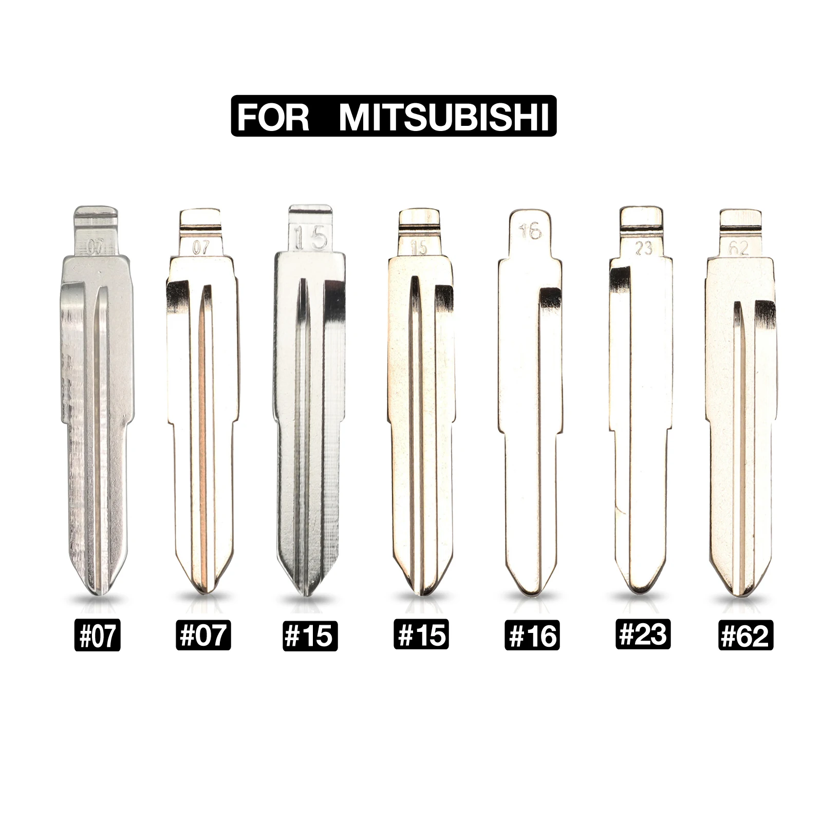 

jingyuqin 10PCS Folding Remote Car Key Blade #07 #10 #15 #16 #23 #62 KD Key Blank For Mitsubishi Asx Grandis Outlander MIT11R