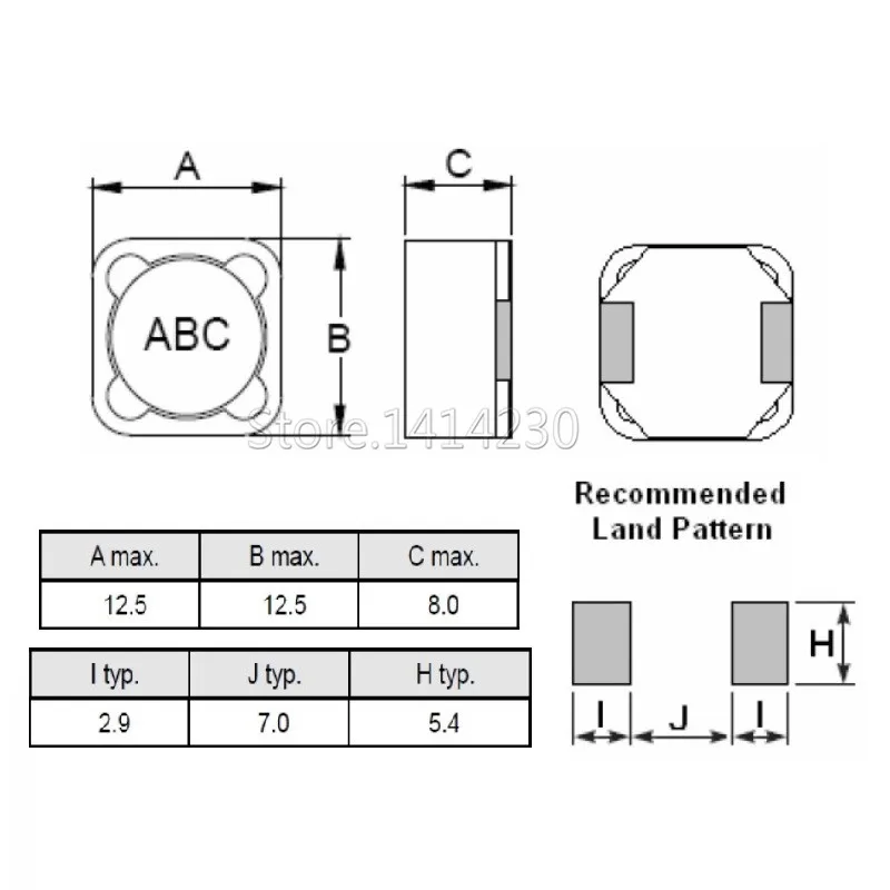 12*12*7mm Power Inductance CD127R CD127 Shielded inductor SMD Inductor 2.2/3.3/4.7/6.8/10/15/22/33/47/68/100/150/220/330-680UH