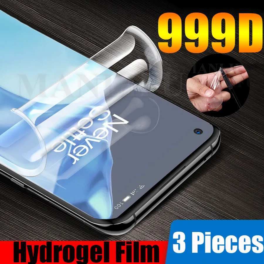 

3Pcs Hydrogel Film on the Screen Protector For OnePLus 7T 6T 5T 8T 9 Pro Full Cover TPU Screen Protector OnePLus 7 8 Nord N100