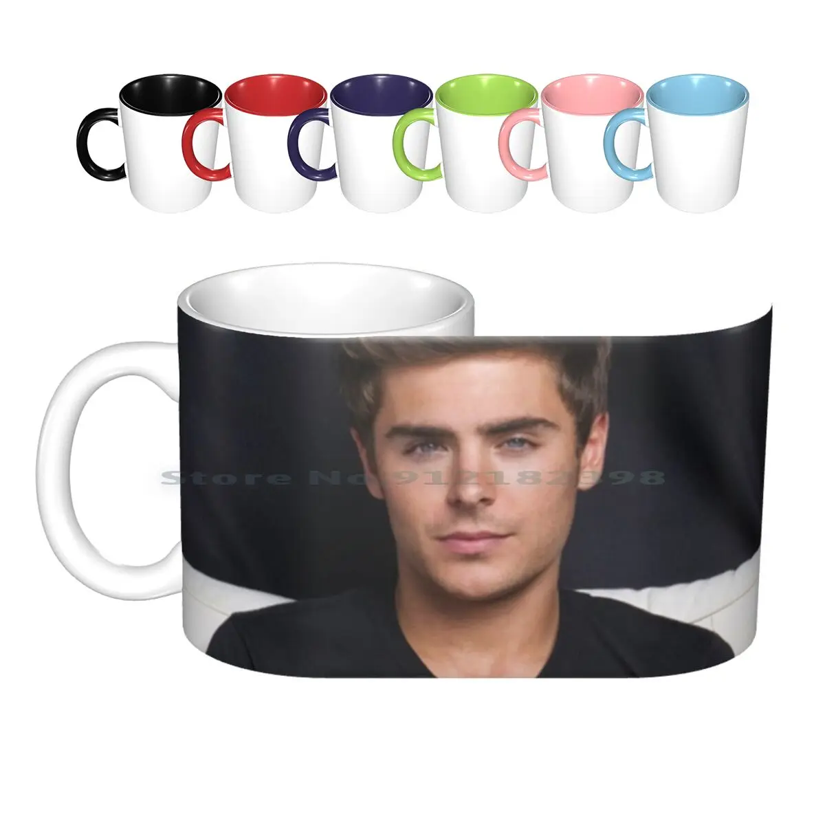 Zack Efron Ceramic Mugs Coffee Cups Milk Tea Mug Sexy Hot Zack Efron Beautiful Handsome Perfect Creative Trending Vintage Gift