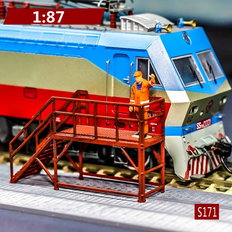 

1:87 HO Scale Boarding ladder Model for Sand Table Building Scene Decorations 5*3*1.4cm