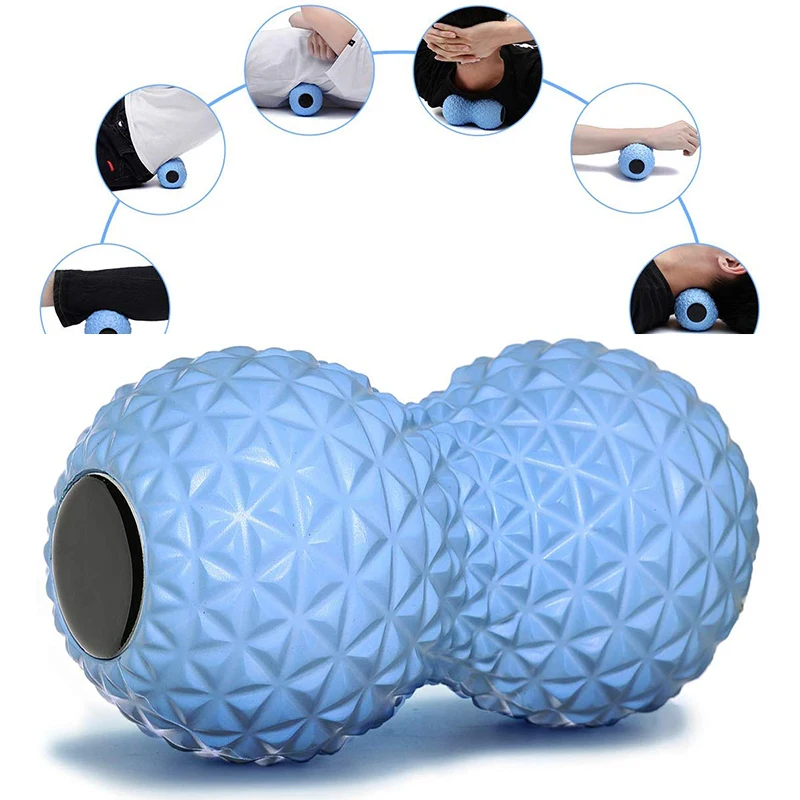 Bola de masaje de cacahuete EVA, Bola de masaje de Lacrosse doble, Bola de movilidad para terapia física, herramienta de masaje de tejido profundo, espalda, mano y pie