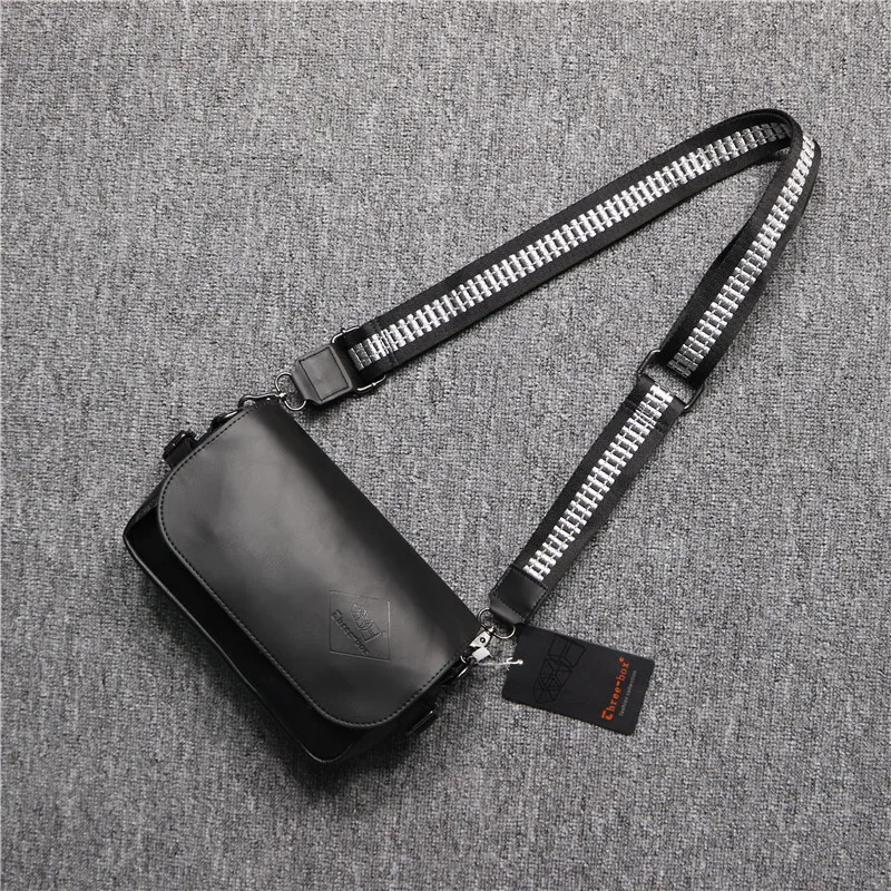 Fashion Korean Style Men\'s Messenger Bags Casual Crossbody Bag Small Leather New Brand Design Shoulder Sling Bag Daily Phone Bag