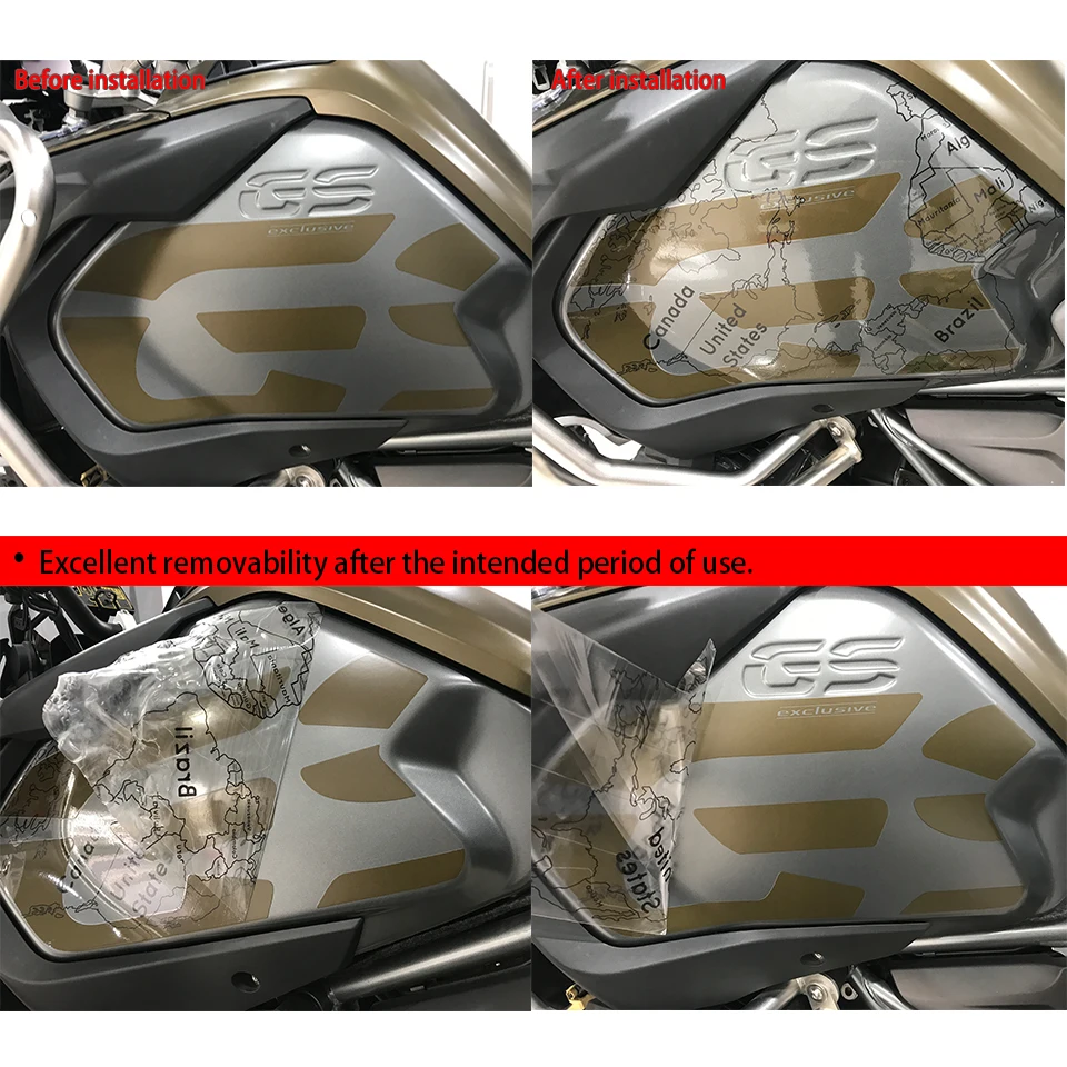 Paint Protection Film (PPF) ฟิล์ม-R1200GS ผจญภัยและ R1250GS LC ผจญภัยรถจักรยานยนต์ป้องกันอุปกรณ์เสริมชุดสติกเกอร์ Transp