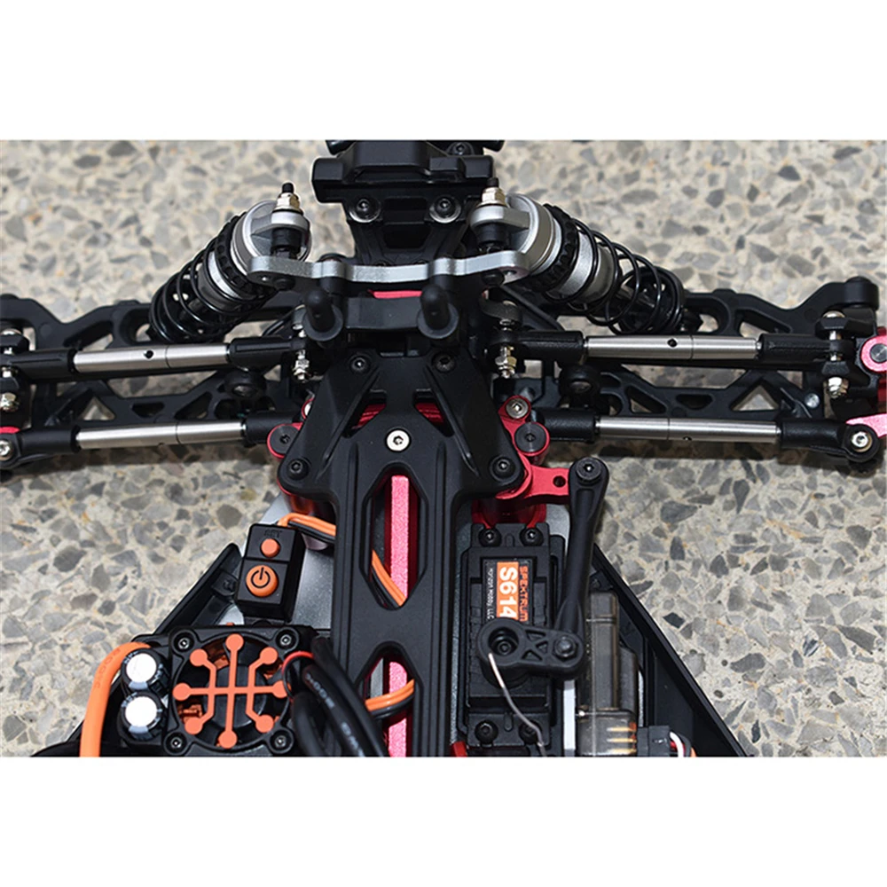 Junta de acero inoxidable de barra de acoplamiento ajustable para LOSI 1/10 LASERNUT TENACITY ULTRA 4 RC accesorios de piezas de repuesto de actualización