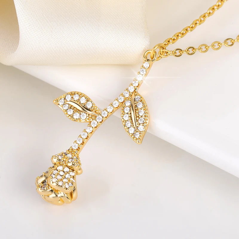 V Attract Bijoux Femme Collier Pink Rose Flower Statement Necklace Women Maxi Choker Boho Jewelry Valentine's Day Gift image 4