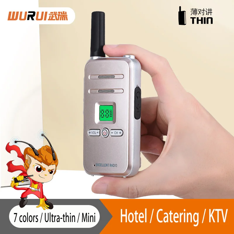 2pcs portable uhf radio walkie talkie long range two way radio Wurui Q7 walkie-talkie professional handheld radio stations 10 km