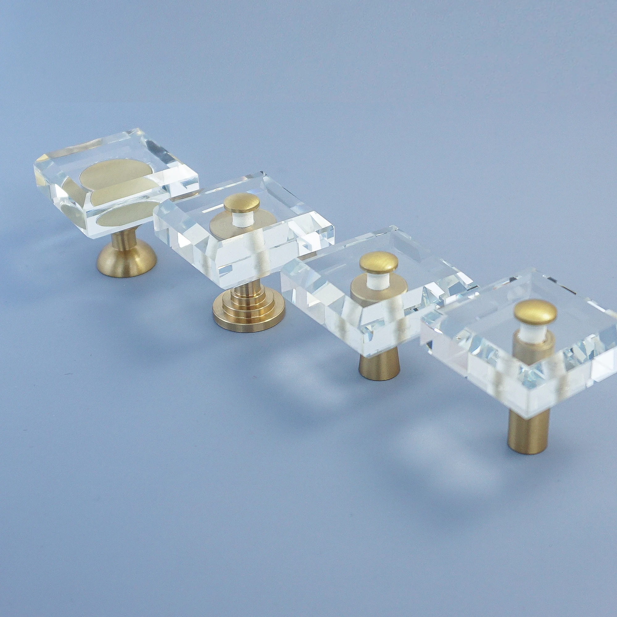 Crystal Glass Cabinet Pulls Handles Light Luxury Style Drawer Wardrobe Pull Brass Kitchen Cupboard Knob Furniture Hardware