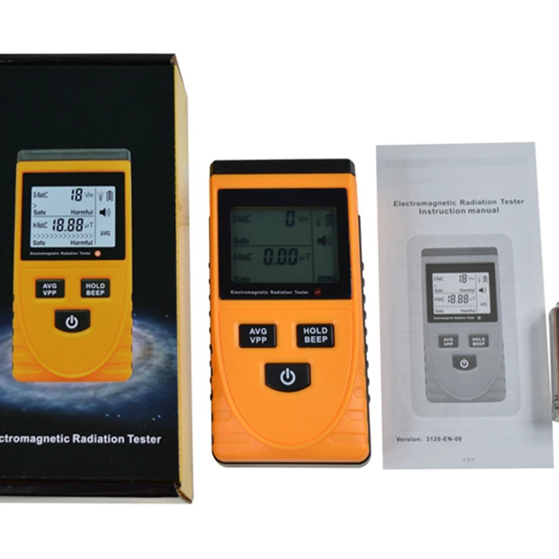 Digital LCD Electromagnetic Radiation Detector Dosimeter Tester Electric&The Magnetic Field Radiometer Meter Sound Light Alarm