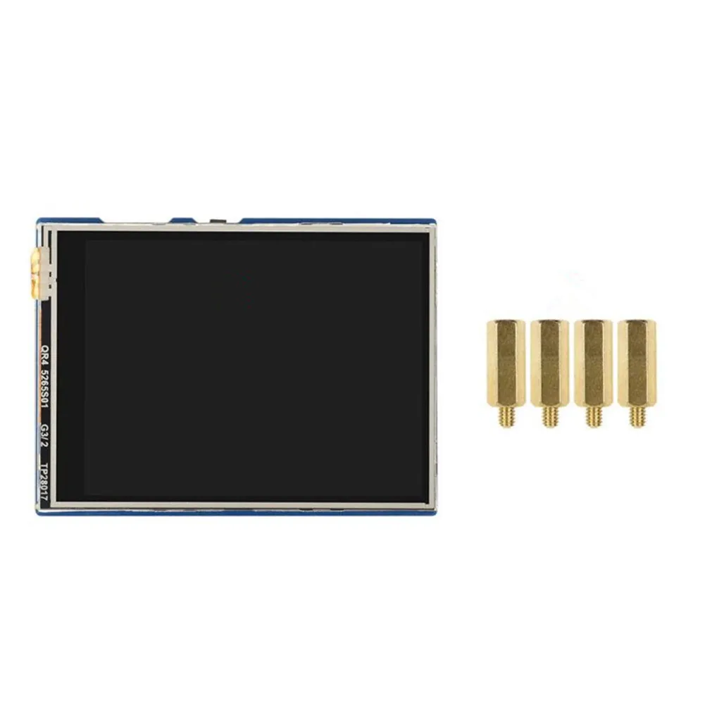 Módulo de pantalla LCD táctil resistiva de 2,8 ", interfaz SPI Shield HAT con separación de latón para placa RPI Raspberry Pi Pico