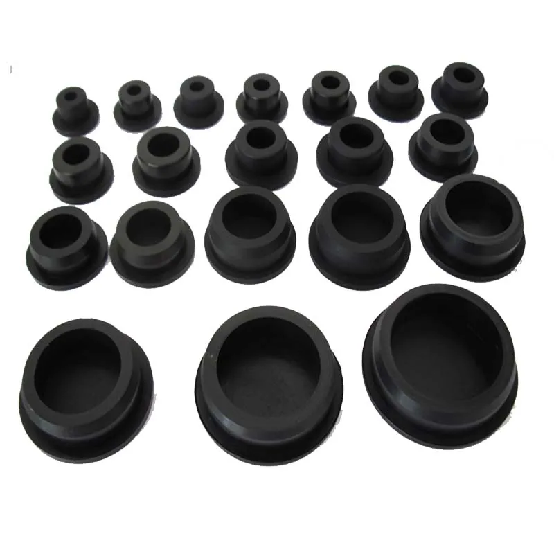 5PCS Black Silicone Rubber Plugs T Type 15.5mm-39.3mm Blanking End Cap Inserts Seal Plug Stopper Hole Caps