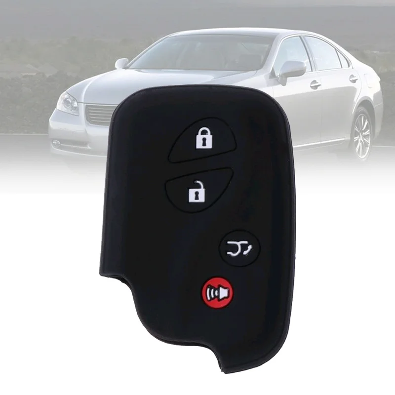 

4 Buttons Silicone Car Remote Key Cover Case for Lexus ES240 ES350 RX270 RX350 Black Portable Automotive Tools Car Accessories