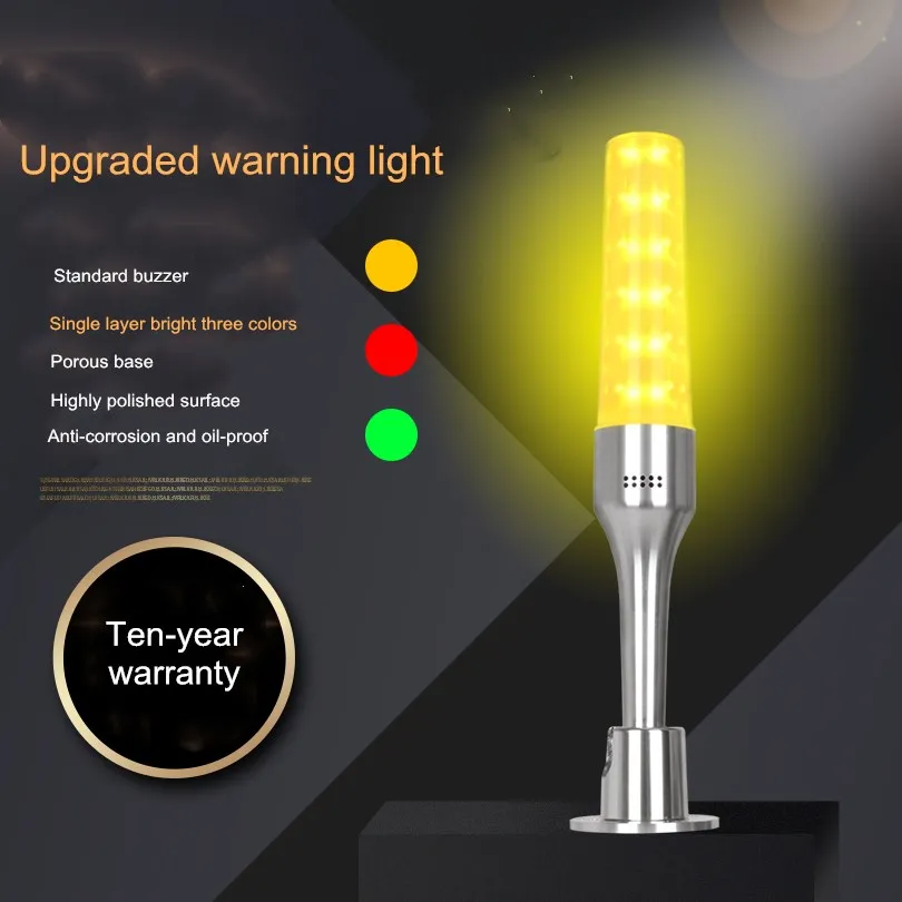led 3 colors in 1 layer Indicator Light 24V Intelligent Warning Light Fold Baseball Workshop Machine Signal Buzzer Caution Light