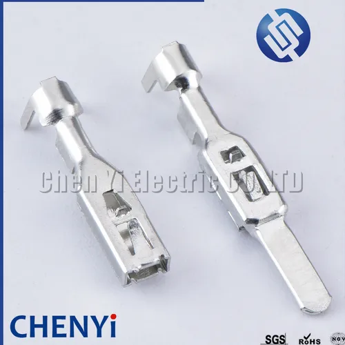 Imagen 1 del producto 50 Uds. Terminales de cobre de cableado estañado de latón H62 de pines serie de 2,8mm para conector automotriz DJ615A-2.8 × 0.8A 50290937 09441391