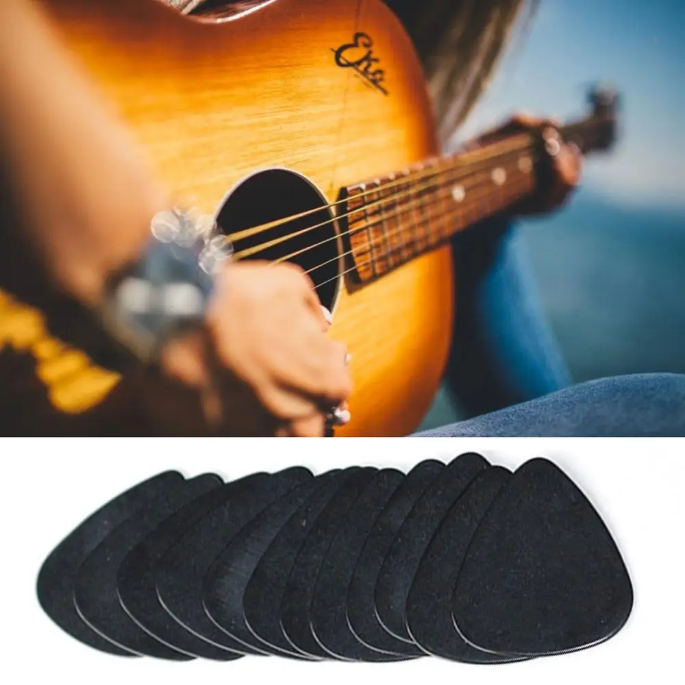 

10 Pieces 0.5mm Guitar Pick Musical Accessories Black Celluloid Guitar Picks Plectrums Guitar Tools Guitar Accessories Musician