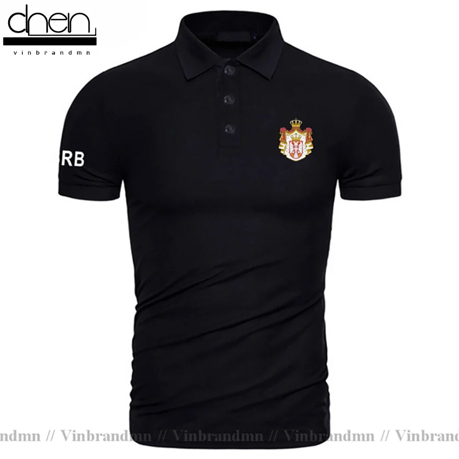 Serbia Serbian Serbs SRB Srbija 2022 polo shirts men short sleeve white brands printed for country cotton nation fashion clothes