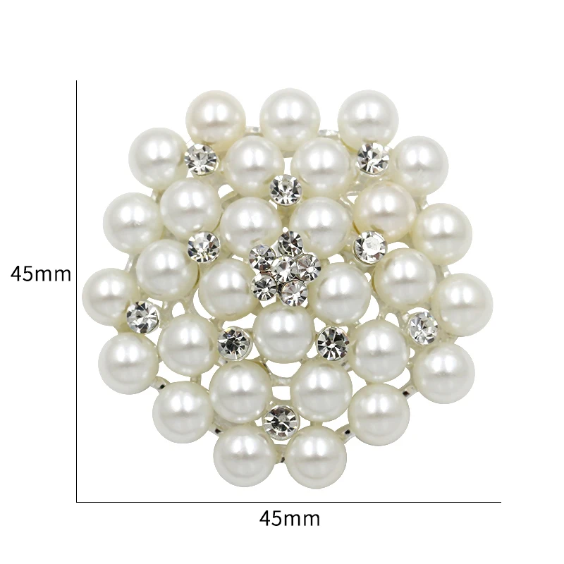 Baiduqiandu Brand Classic Imitation Pearls and Crystal Flower Wedding Bouquets Brooches