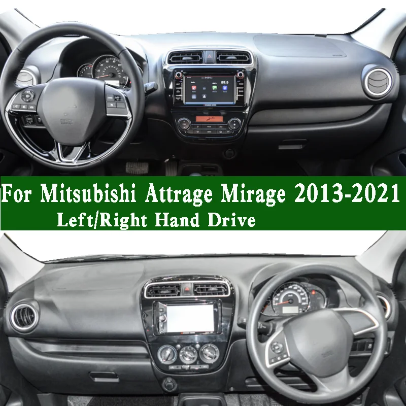 Mata na deskę rozdzielczą do Mitsubishi Mirage G4 Attrage MK1 2013-2021, osłona deski rozdzielczej, panel instrumentów, mata przeciwsłoneczna, mata chroniąca przed zabrudzeniami