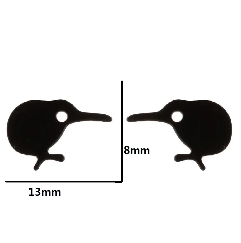 1 pair Cute Kiwi Bird Earrings For Girl Kids Stainless Steel Animal Tiny Small Stud Stylish Jewelry Personality Gift oorbellen