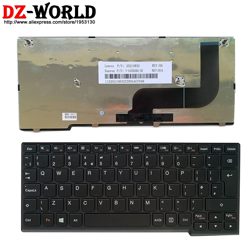 

New Original UK English Keyboard for Lenovo Ideapad Yoga 11S S210 S215 Flex 10 S20-30 S21e-20 Laptop 25210832 25210802 25210862