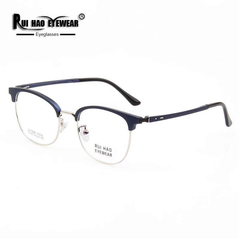 

Eyebrow Design Retro Glasses Frame Optical Eyeglasses Frame Men Super Light Alloy Spectacles Rui Hao Eyewear 18140