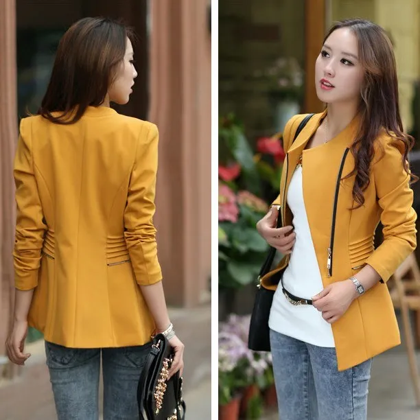 New Fashion Business Zipper Decor Suits Women Work Office Ladies Long Sleeve Spring Casual Business Autumn Blazer Slim Formal