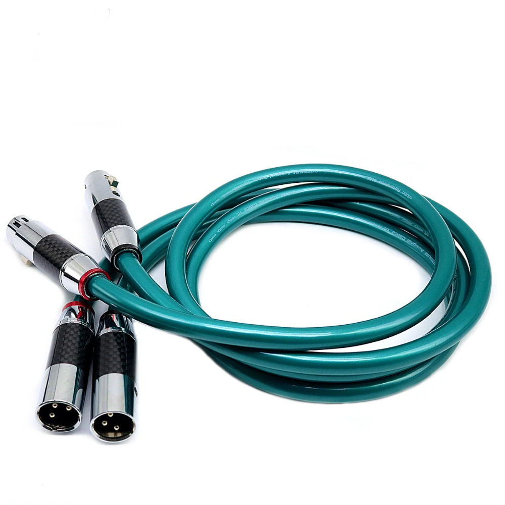 

1 pair Hi-end HIFI 2 core Pure Copper OFC PCOCC 3 pins Female XLR to Male XLR Balanced Audio Cables Wire Line