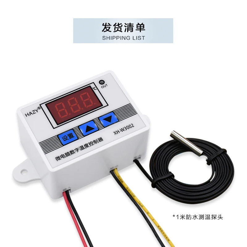 XH-W3002 Microcomputer Digital Thermostat Temperature Control Switch Temperature Controller Digital Display 0.1 Accuracy