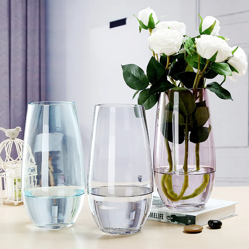 

Glass Vase Nordic Home Decor Creative Transparent Hydroponic Vase Living Room Decoration Terrarium Flower Vase Plant Bottle