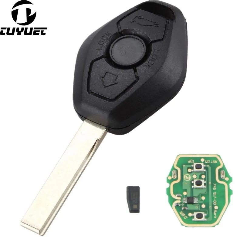 

315mhz/ 433mhz Car Remote Key for BMW EWS X3 X5 Z3 Z4 1/3/5/7 Series Keyless Entry Transmitter Changeable Frequency ID44