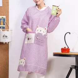 Kitchen Aprons Housework cleaning Protective Apron Cartoon Bear Apron Women Restaurant Cooking Baking Overalls Clean Aprons