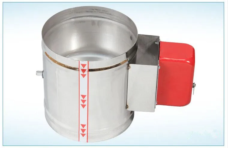 스테인레스 스틸 에어 댐퍼 밸브, 고온 저항 전기 덕트 전동 밸브, 8 인치 환기, 220V, 24V, 200mm