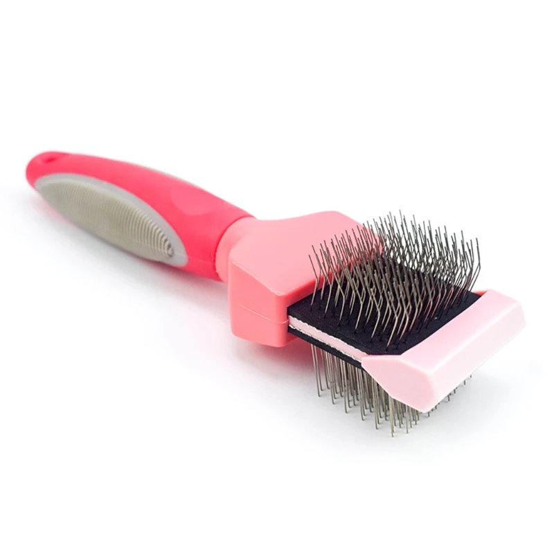 Double Sided Pet Brush Dog Cat Hair Fur Bristle Grooming Shedding Cleaning Massage Comb Styling Tool